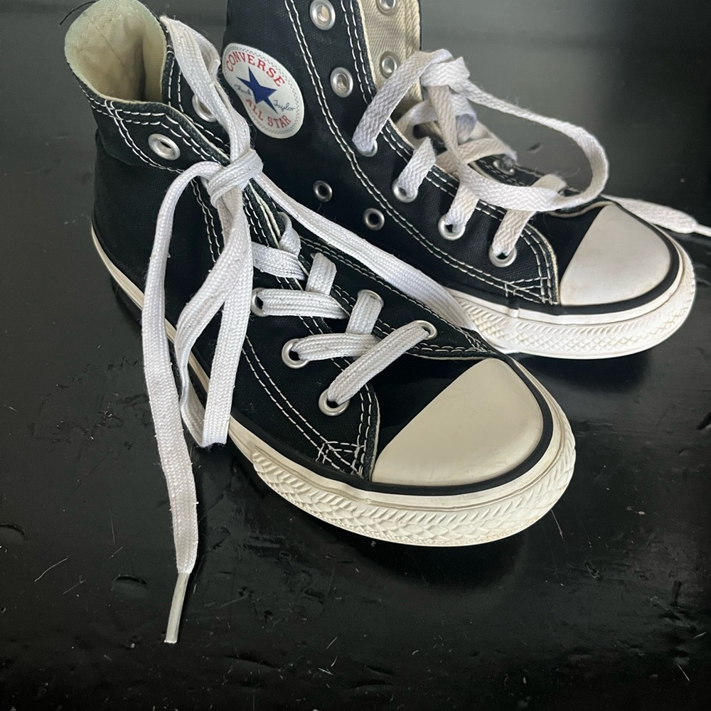 Converse Kids Black and White High-Top Sneakers